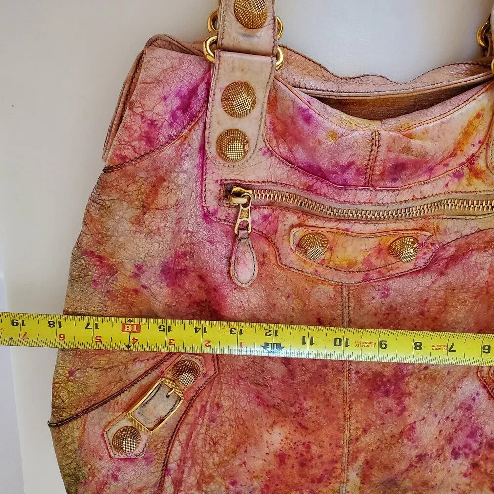 Balenciaga Graffiti Velo giant City bag pink red yellow orange neo classic work - Picture 11 of 14